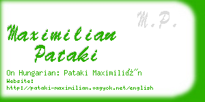 maximilian pataki business card